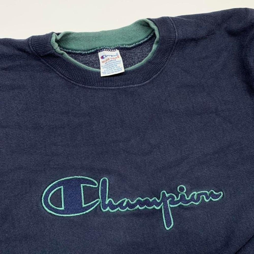Vintage 90s Champion Reverse Weave Embroidered Logo Heavyweight Sweatshirt XXL